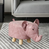 Maxbell Small Elephant Stool Doorstep Shoe Changing Stool for Hallway Patio Bathroom Pink