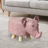 Maxbell Small Elephant Stool Doorstep Shoe Changing Stool for Hallway Patio Bathroom Pink