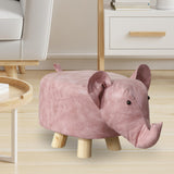 Maxbell Small Elephant Stool Doorstep Shoe Changing Stool for Hallway Patio Bathroom Pink