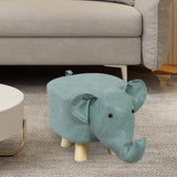 Maxbell Small Elephant Stool Doorstep Shoe Changing Stool for Hallway Patio Bathroom Blue