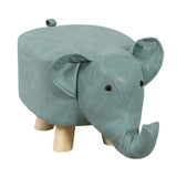 Maxbell Small Elephant Stool Doorstep Shoe Changing Stool for Hallway Patio Bathroom Blue