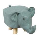 Maxbell Small Elephant Stool Doorstep Shoe Changing Stool for Hallway Patio Bathroom Blue