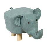 Maxbell Small Elephant Stool Doorstep Shoe Changing Stool for Hallway Patio Bathroom Blue