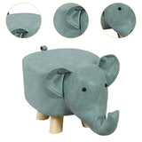 Maxbell Small Elephant Stool Doorstep Shoe Changing Stool for Hallway Patio Bathroom Blue