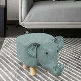 Maxbell Small Elephant Stool Doorstep Shoe Changing Stool for Hallway Patio Bathroom Blue