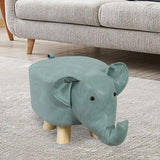 Maxbell Small Elephant Stool Doorstep Shoe Changing Stool for Hallway Patio Bathroom Blue