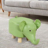 Maxbell Small Elephant Stool Doorstep Shoe Changing Stool for Hallway Patio Bathroom Green