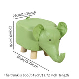 Maxbell Small Elephant Stool Doorstep Shoe Changing Stool for Hallway Patio Bathroom Green