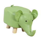 Maxbell Small Elephant Stool Doorstep Shoe Changing Stool for Hallway Patio Bathroom Green