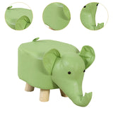 Maxbell Small Elephant Stool Doorstep Shoe Changing Stool for Hallway Patio Bathroom Green