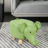 Maxbell Small Elephant Stool Doorstep Shoe Changing Stool for Hallway Patio Bathroom Green