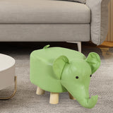 Maxbell Small Elephant Stool Doorstep Shoe Changing Stool for Hallway Patio Bathroom Green