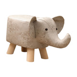 Maxbell Small Elephant Stool Doorstep Shoe Changing Stool for Hallway Patio Bathroom White