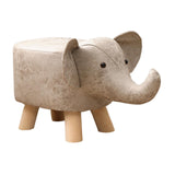 Maxbell Small Elephant Stool Doorstep Shoe Changing Stool for Hallway Patio Bathroom White