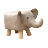 Maxbell Small Elephant Stool Doorstep Shoe Changing Stool for Hallway Patio Bathroom White