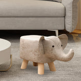 Maxbell Small Elephant Stool Doorstep Shoe Changing Stool for Hallway Patio Bathroom White