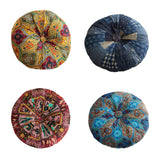 Maxbell Floor Cushion Round Comfortable Futon Cushion Bohemian Decorative Tatami Pad Red