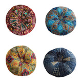 Maxbell Floor Cushion Round Comfortable Futon Cushion Bohemian Decorative Tatami Pad Red