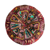 Maxbell Floor Cushion Round Comfortable Futon Cushion Bohemian Decorative Tatami Pad Red