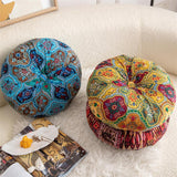 Maxbell Floor Cushion Round Comfortable Futon Cushion Bohemian Decorative Tatami Pad Red