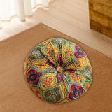 Maxbell Floor Cushion Round Comfortable Futon Cushion Bohemian Decorative Tatami Pad Gold