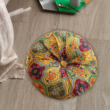 Maxbell Floor Cushion Round Comfortable Futon Cushion Bohemian Decorative Tatami Pad Gold