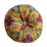 Maxbell Floor Cushion Round Comfortable Futon Cushion Bohemian Decorative Tatami Pad Gold