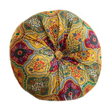 Maxbell Floor Cushion Round Comfortable Futon Cushion Bohemian Decorative Tatami Pad Gold