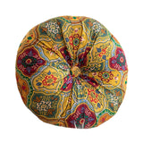 Maxbell Floor Cushion Round Comfortable Futon Cushion Bohemian Decorative Tatami Pad Gold