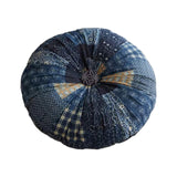 Maxbell Floor Cushion Round Comfortable Futon Cushion Bohemian Decorative Tatami Pad Dark Blue