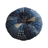 Maxbell Floor Cushion Round Comfortable Futon Cushion Bohemian Decorative Tatami Pad Dark Blue