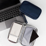 Maxbell Travel Cable Organizer Tech Accessories Pouch for Cord Data Cable Hard Disk Small Navy Blue