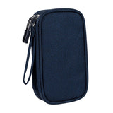 Maxbell Travel Cable Organizer Tech Accessories Pouch for Cord Data Cable Hard Disk Small Navy Blue