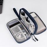 Maxbell Travel Cable Organizer Tech Accessories Pouch for Cord Data Cable Hard Disk Small Navy Blue