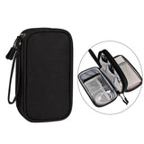 Maxbell Travel Cable Organizer Tech Accessories Pouch for Cord Data Cable Hard Disk Small Black