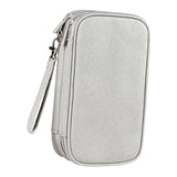 Maxbell Travel Cable Organizer Tech Accessories Pouch for Cord Data Cable Hard Disk Medium Gray