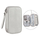 Maxbell Travel Cable Organizer Tech Accessories Pouch for Cord Data Cable Hard Disk Medium Gray