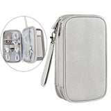 Maxbell Travel Cable Organizer Tech Accessories Pouch for Cord Data Cable Hard Disk Medium Gray