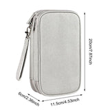 Maxbell Travel Cable Organizer Tech Accessories Pouch for Cord Data Cable Hard Disk Medium Gray