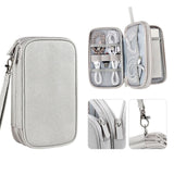 Maxbell Travel Cable Organizer Tech Accessories Pouch for Cord Data Cable Hard Disk Medium Gray