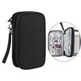 Maxbell Travel Cable Organizer Tech Accessories Pouch for Cord Data Cable Hard Disk Medium Black