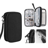 Maxbell Travel Cable Organizer Tech Accessories Pouch for Cord Data Cable Hard Disk Medium Black