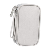 Maxbell Travel Cable Organizer Tech Accessories Pouch for Cord Data Cable Hard Disk Large Gray