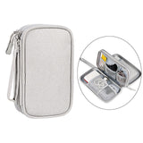 Maxbell Travel Cable Organizer Tech Accessories Pouch for Cord Data Cable Hard Disk Large Gray