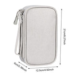 Maxbell Travel Cable Organizer Tech Accessories Pouch for Cord Data Cable Hard Disk Large Gray