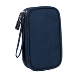 Maxbell Travel Cable Organizer Tech Accessories Pouch for Cord Data Cable Hard Disk Large Navy Blue