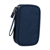 Maxbell Travel Cable Organizer Tech Accessories Pouch for Cord Data Cable Hard Disk Large Navy Blue