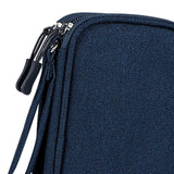 Maxbell Travel Cable Organizer Tech Accessories Pouch for Cord Data Cable Hard Disk Large Navy Blue