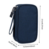 Maxbell Travel Cable Organizer Tech Accessories Pouch for Cord Data Cable Hard Disk Large Navy Blue