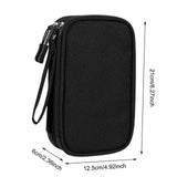 Maxbell Travel Cable Organizer Tech Accessories Pouch for Cord Data Cable Hard Disk Large Black